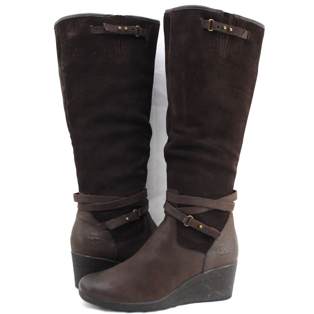 Ugg Australia Lesley Brown Waterproof Boots Sz 9